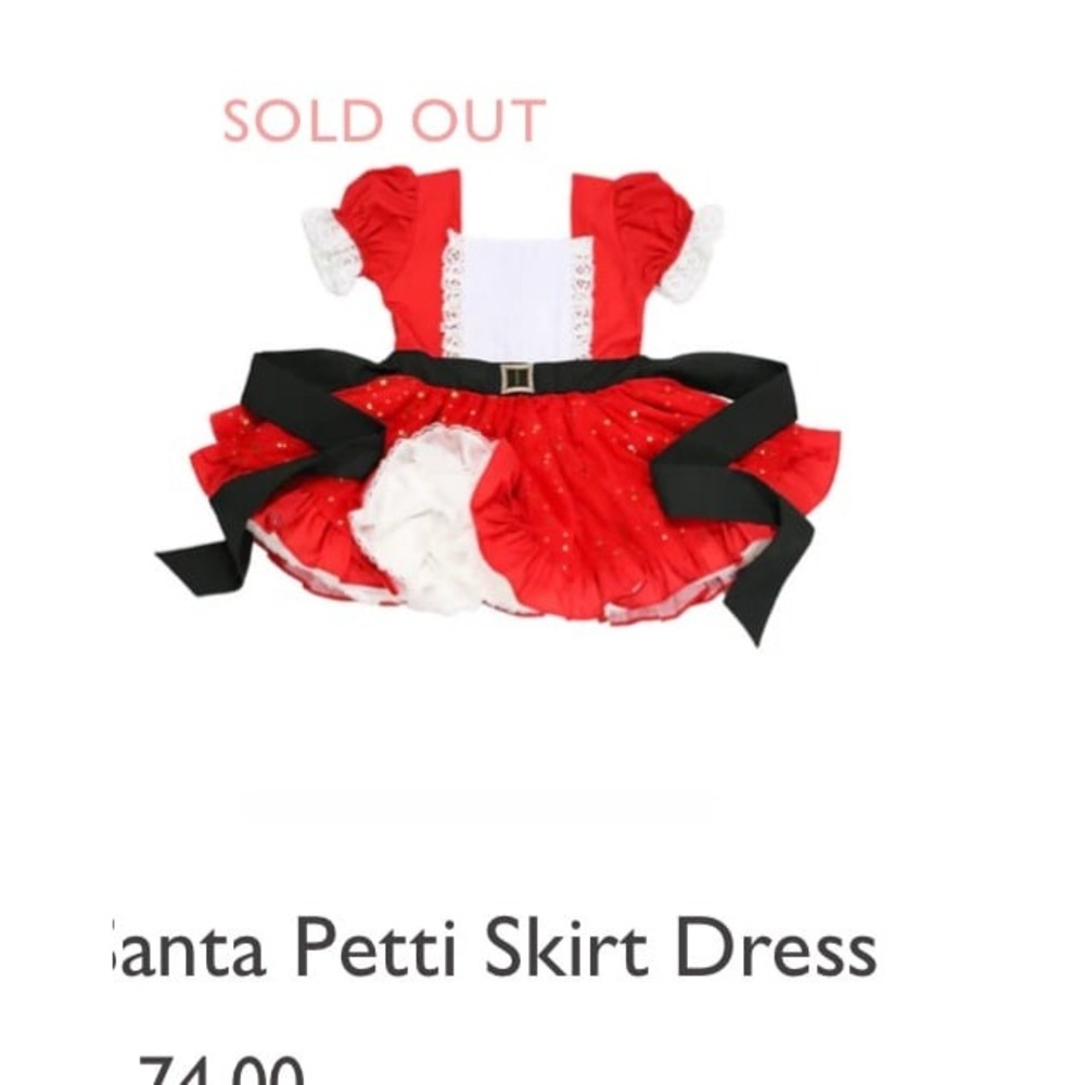 Santa  Petti Skirt Dress be girl clothing